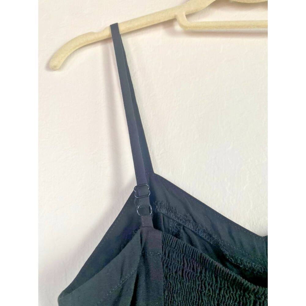Express Women's Black Rayon Spaghetti Strap Tank Mini Dress Elastic Back -Size M - Picture 9 of 11